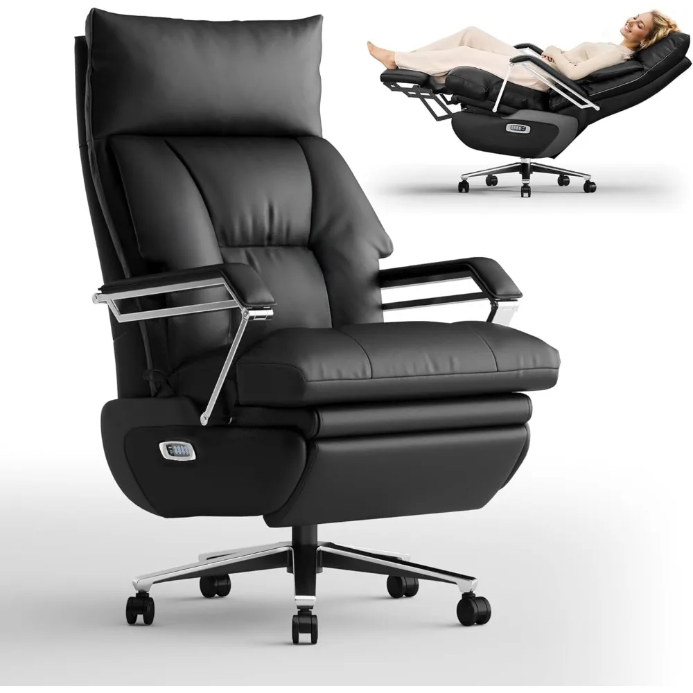 

Dual Motor Electric Executive Office Chair with Footrest, Comfortable Reclining Office Chair Wide Seat, Big and Tall Ergonomic