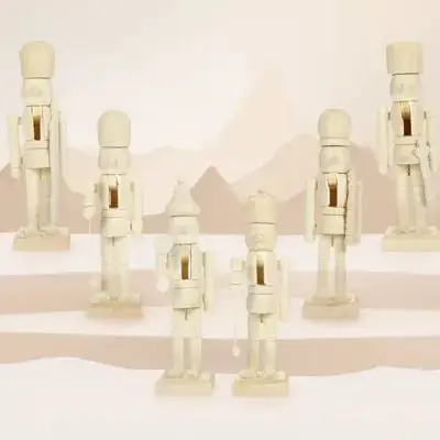 

6Pcs Nutcracker Christmas Decorations Wooden Soldiers Unique Home Embellishment Sturdy Design Festive Atmosphere Enhancer