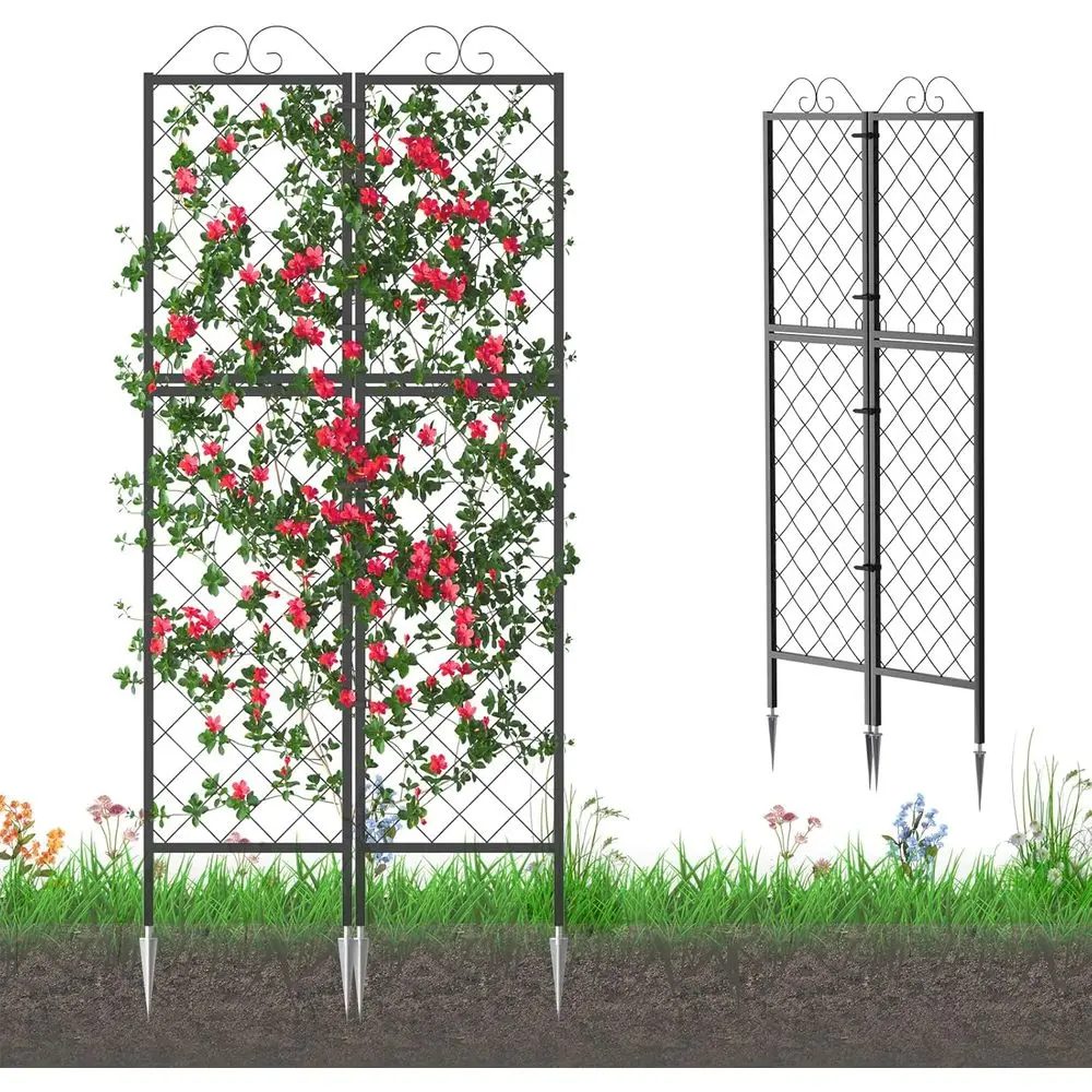 

2 Pack Metal Garden Trellises or ClimPlants, 77.2 Inch Tall Metal ence Plant Support Trellis or lower and Vagetable