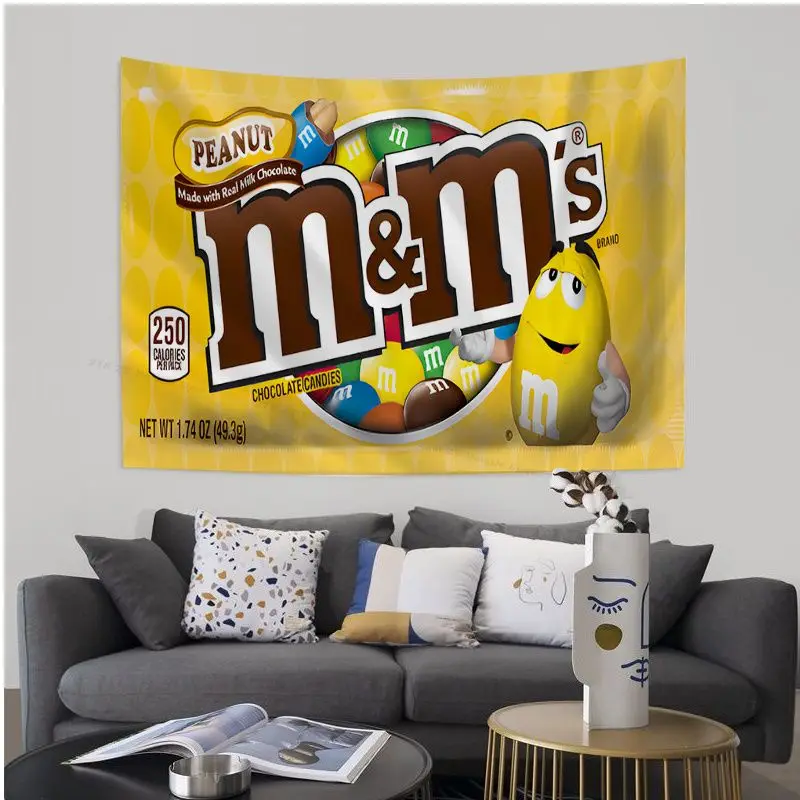 M&M's Chocolate Nutella Bottle Tapestry Art Printing Art Science Fiction Room Home Decor Wall Hanging Home Decor