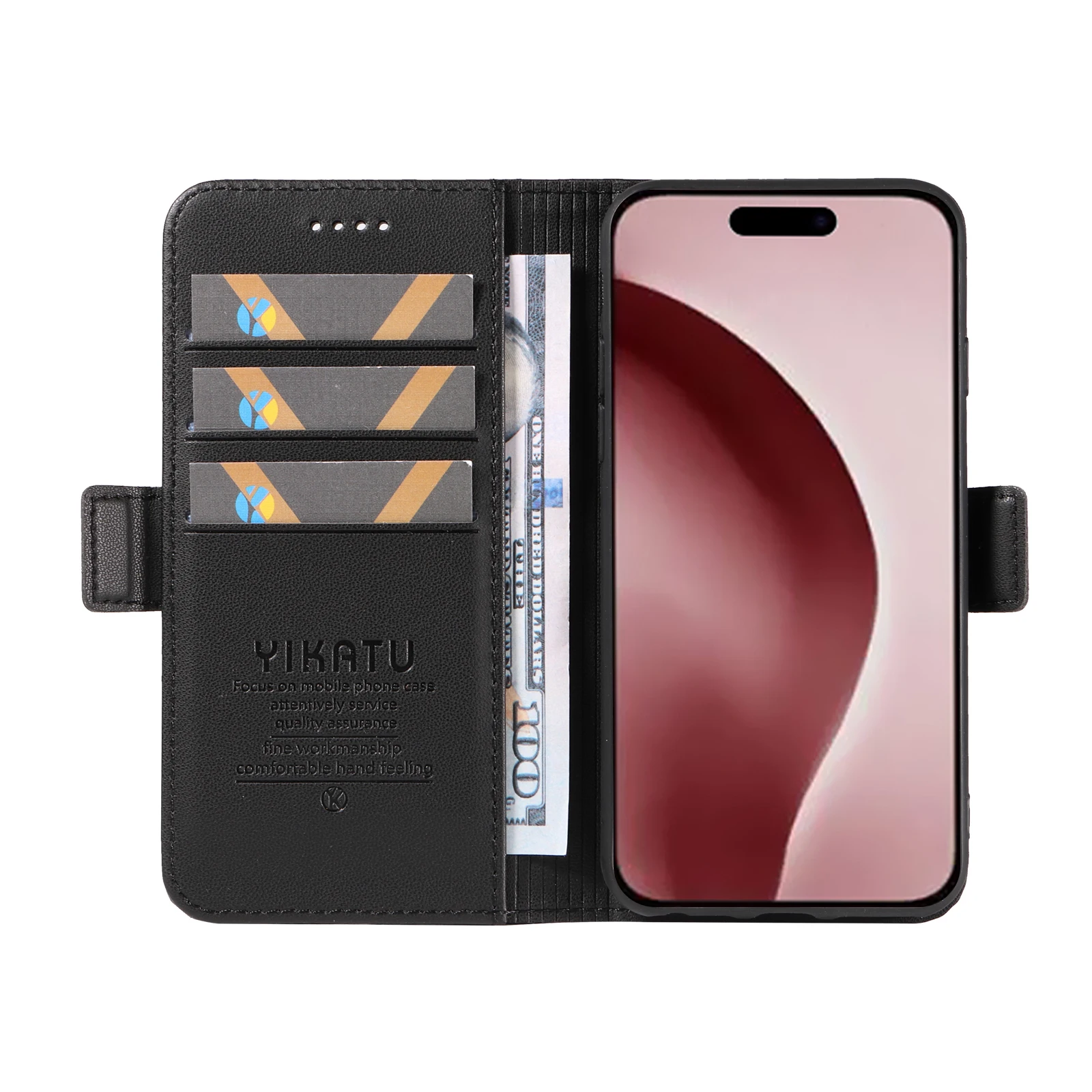 Полностью матовый кожаный флип-чехол из ТПУ, подходит для iPhone 16 16E Pro/Pro Max iPhone 17 17Air Pro/Pro Max, двойной складной процесс