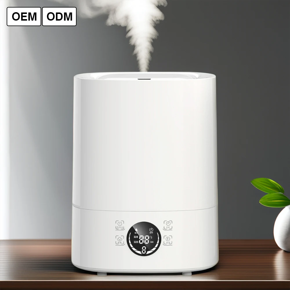 RUNAL Humidificador Ultrasónico Inteligente H812 con Control Remoto, 6L, Aromaterapia, Vapor Frío y Cálido, 60 Grados de Calentamiento, para el Hogar