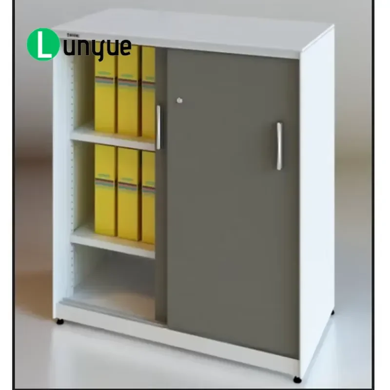 Metal Office File Cabinet Sliding Door Storage Furniture for Home Business Document Organizer Space Saving Durable Steel