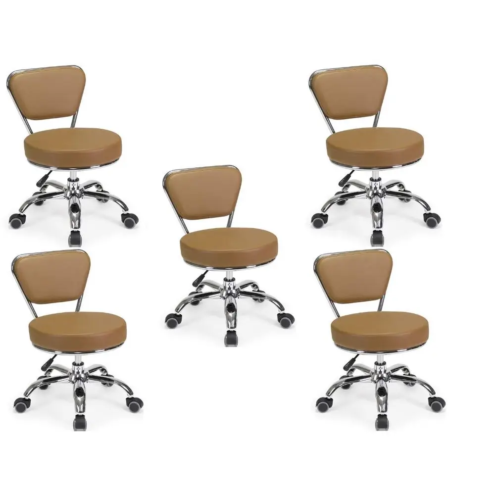 

Set of 5 Dayton Pedicure Stool Cappuccino Pneumatic, Adjustable Height, Perfect for Nail Salon, Pedicure spa