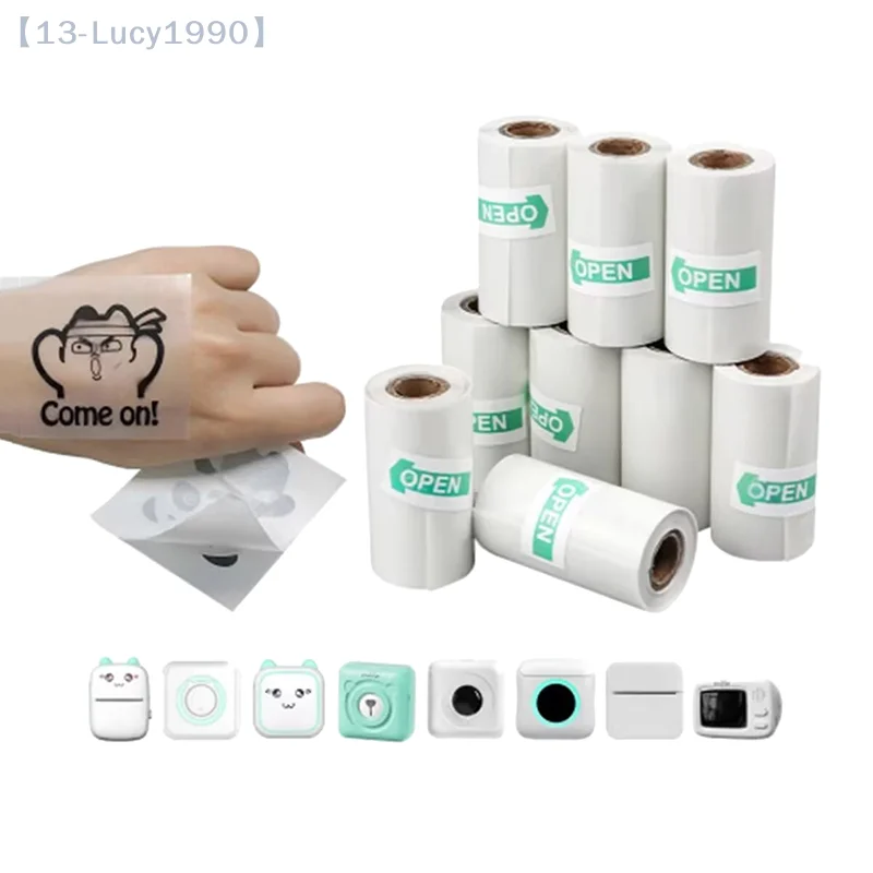 

【CCA13】57mm Mini Photo Printer Thermal Paper Rolls Transparent Error Correction Sticker Label Receipt Bill Peripage A6 Impreso