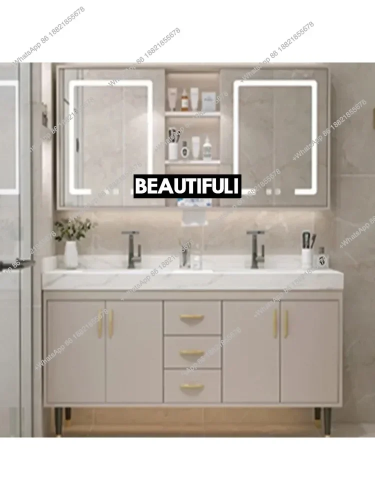 

Z136Bathroom Storage Multipurpose Cabinet Column Wooden Furniture Sink Base Wall Shelf Towel Drawer Closed Toilet Luxury Sinks