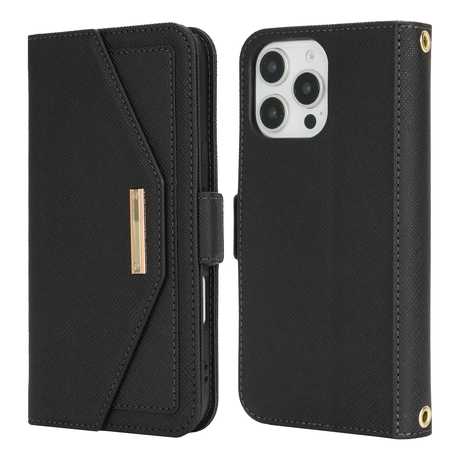 Portefeuille à bandoulière avec porte-cartes, étui de téléphone en cuir pour iPhone 16 15 14 13 12 11 Mini Pro Max X Poly 7 8 Plus Cover