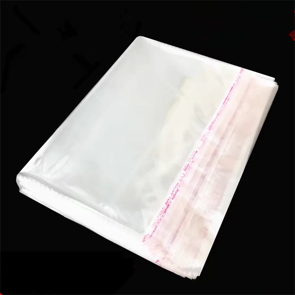 Large Size OPP Transparent Self-adhesive Sealed Plastic Packaging Bag Resealable Cellophane OPP Fresh-keeping Bag Gift Bag