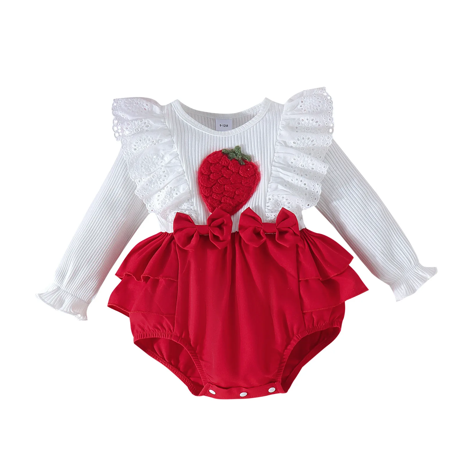 

Baby Girl Romper Embroidery Lace Ruffle Sleeve Jumpsuit Newborn Children Clothing