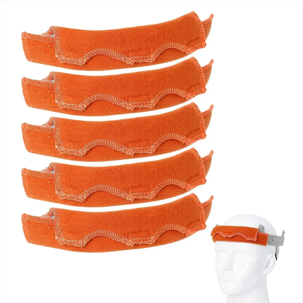 Top Sale Safe Hard Hat Sweatband- Hard Hat Sweat Bands Washable,Hard Hat Liner Replacement,Flame Retardant Cotton Hard Hat 8pack
