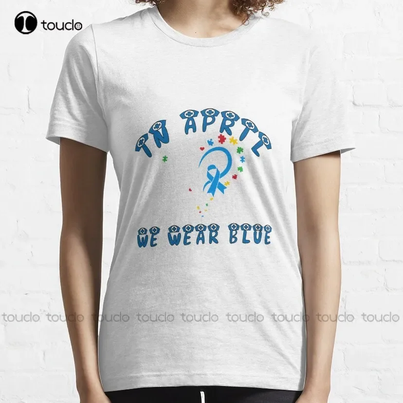 In April We Wear Blue , Autism Rainbow In April We Wear Blue Autism Awareness  Classic T-Shirt Hawaiian Shirts Xs-5Xl Hip Hop