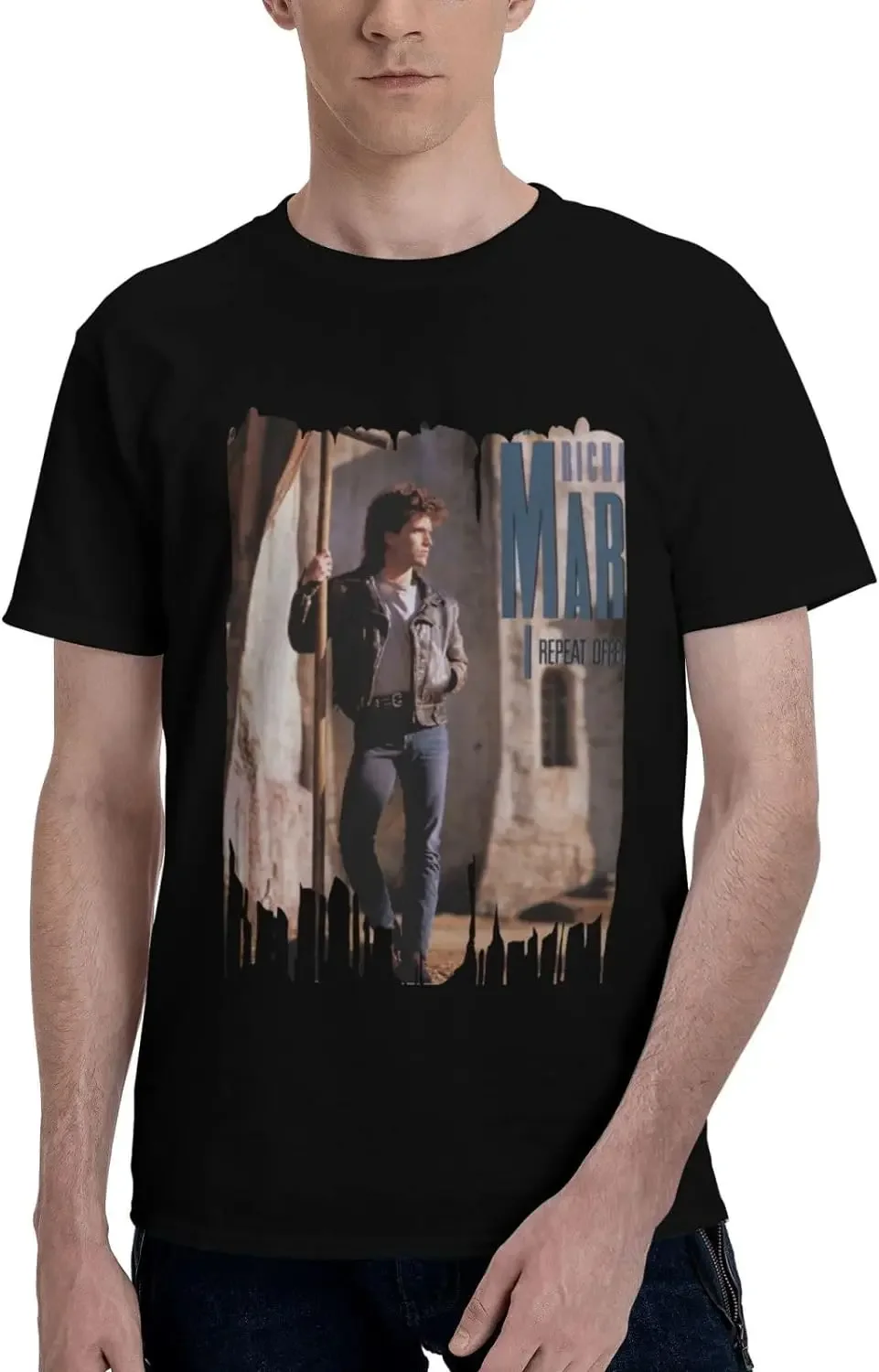 

Richard Marx Mens Short Sleeve T Shirt Outdoor Cotton Round Neck T-Shirt Black