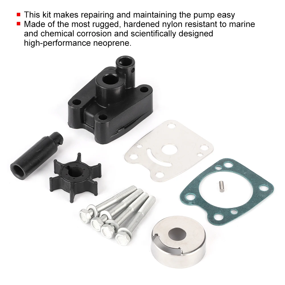 Outboard Water Pump Impeller Kit Repair Accessories Fit for Yamaha 4hp 5 hp 2 str outboard 4A 5C 6E0-W0078-A2