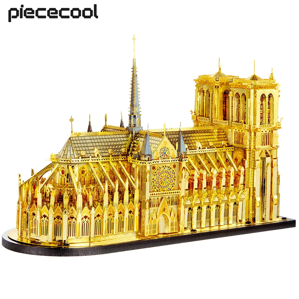 

Piececool 3D Metal Puzzles Notre Dame de Paris-Big Size 24cm Long Model Building Kits Jigsaw DIY Set Christmas Gifts for Teen