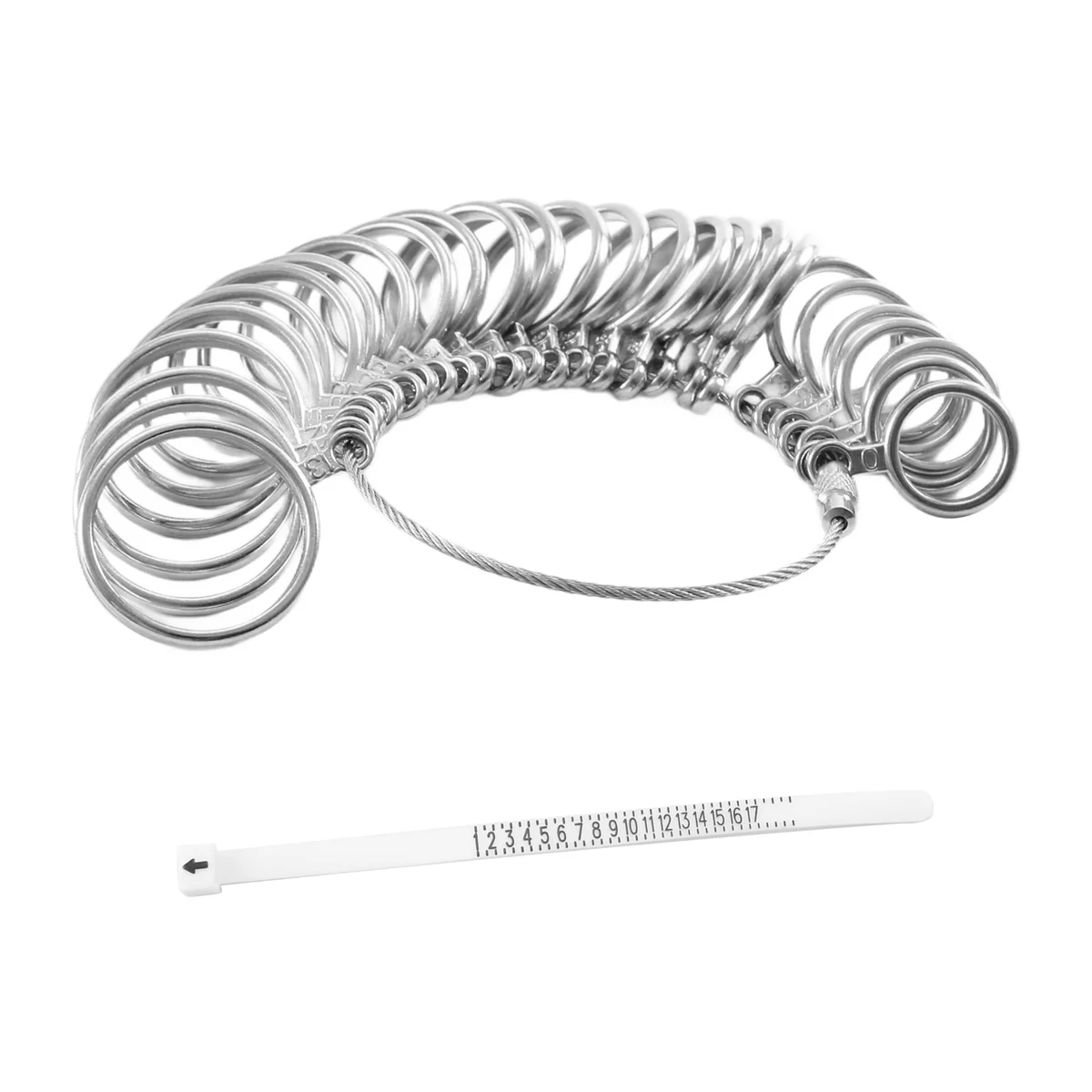 0-13 Ring Sizer Measuring Tool Set Metal Ring Sizers Metal Ring Gauges Finger Sizer & Ring Mandrel