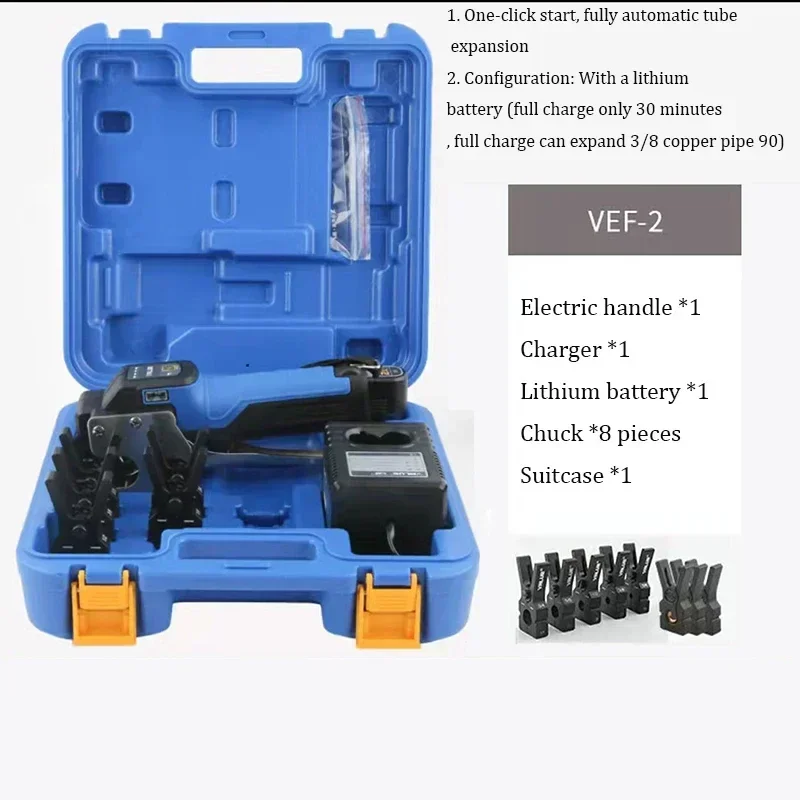 Elektrische Koperen Buis Bell Mond Expander Automatische batteria Koperen Buis Flare Tool condizionatore d'aria Koelkast Flare VEF-1/-2