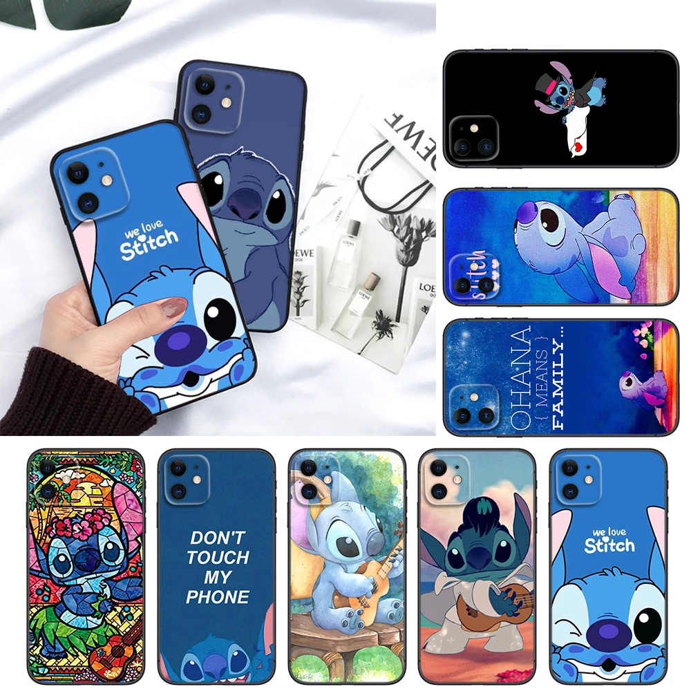 Cute Cartoon Stich Lilo Stitch cute Soft Silicone Phone Case for iPhone 15 14 Plus 13 12 11 X XS XR Pro Max Mini 8 7 Plus