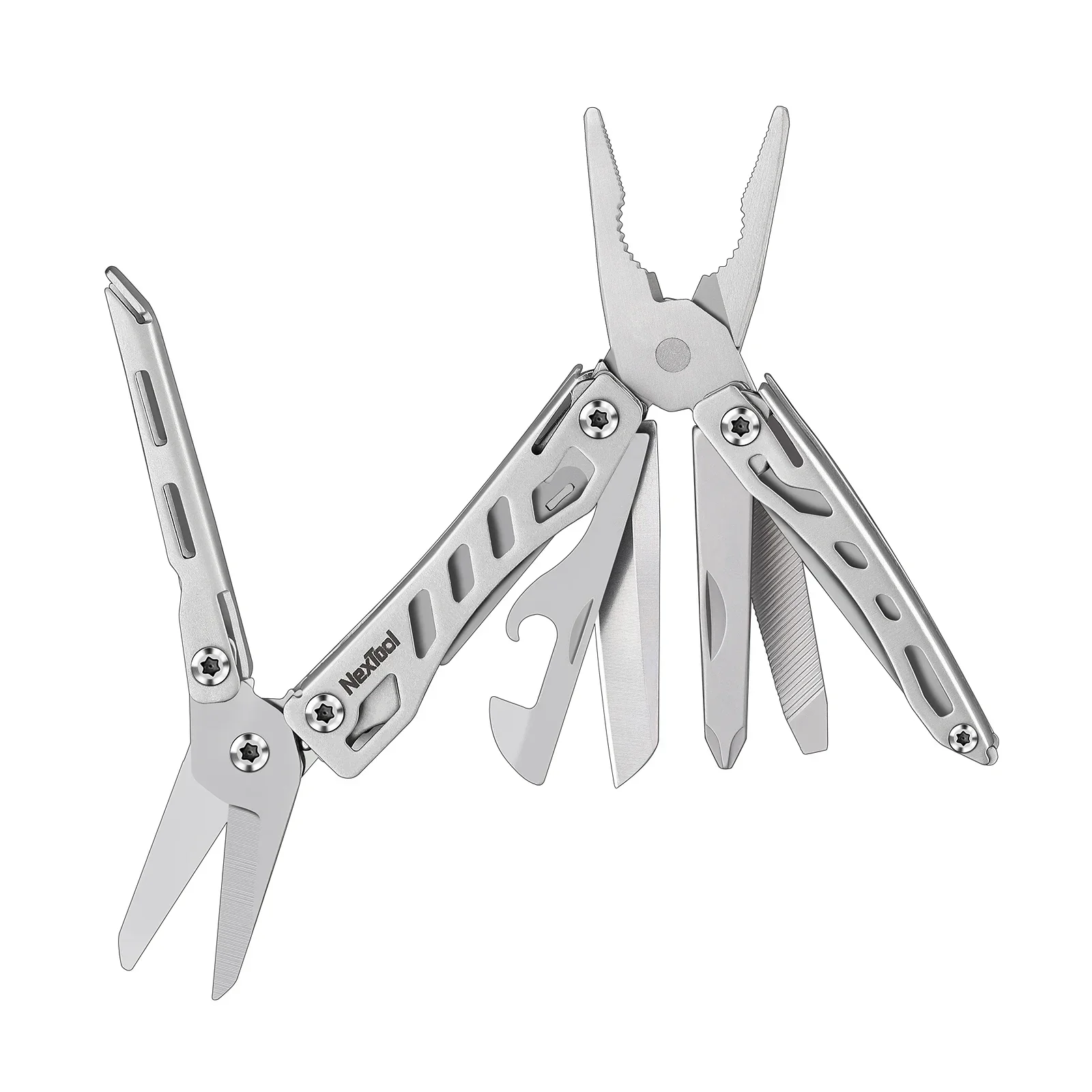 Imagem -04 - Nextool-mini Flagship Multitool Ferramenta Multifuncional Alicate Dobrável Chave de Fenda Edc Abridor de Garrafas Exterior Vermelho Verde 10 em 1