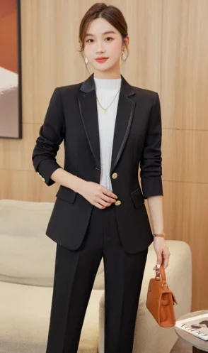 New style small suit coat professional temperament commuting women's clothing business formal wear high-end feeling suit set
