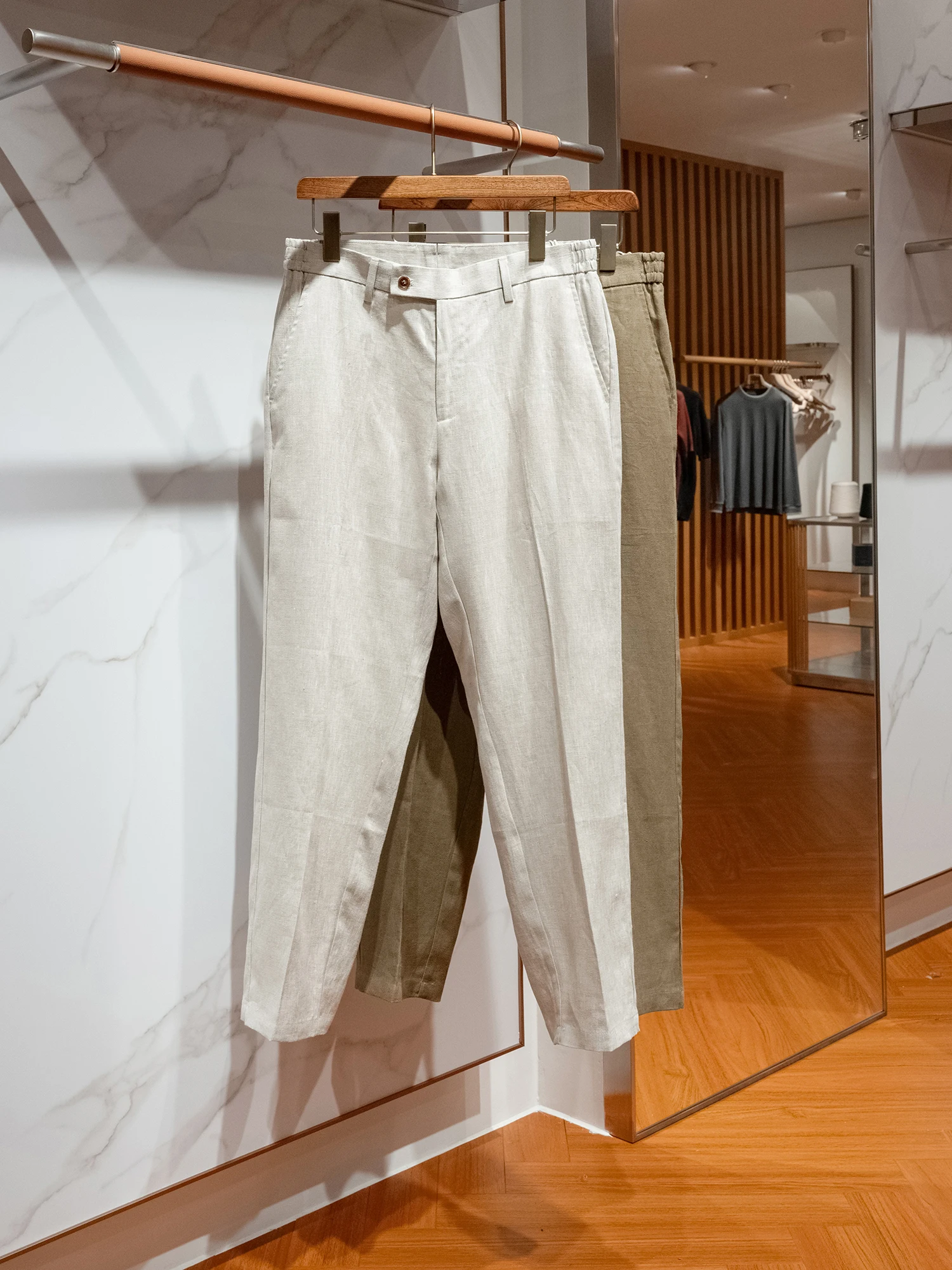 

l Linen Men's Casual Pants Straight Leg Busin Leisure Breathable Comfortable High Quali Chinese Manufacturer