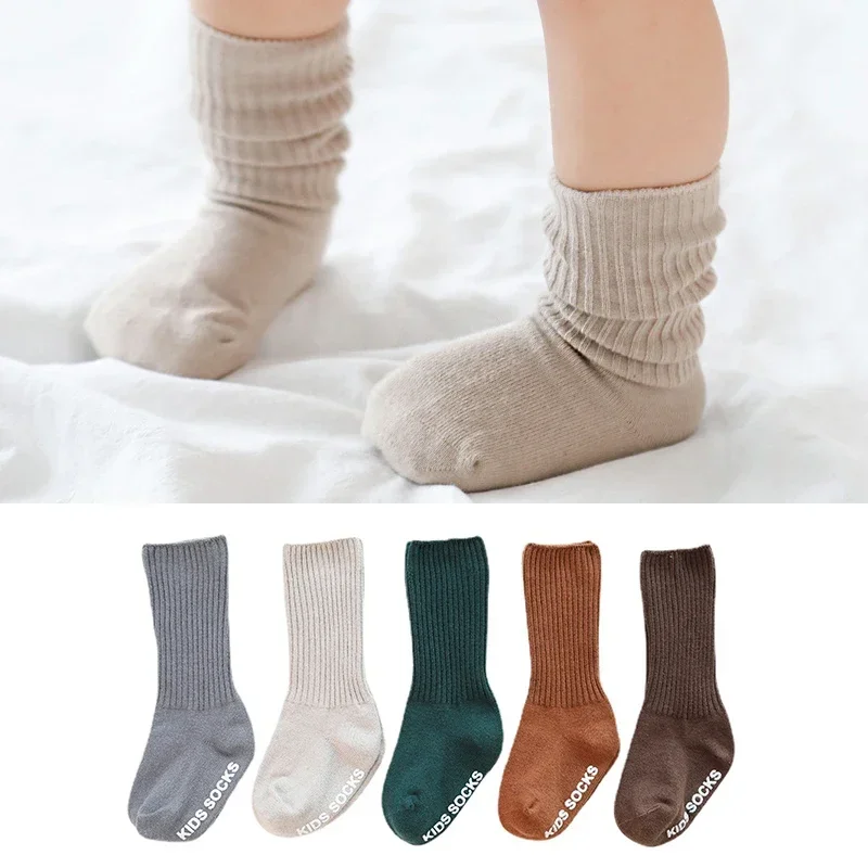 New Spring Autumn Baby Mid-tube Sock Children's Non-slip Fashion Comfortable High Elastic Infant PilePile Socks Toddler Boots