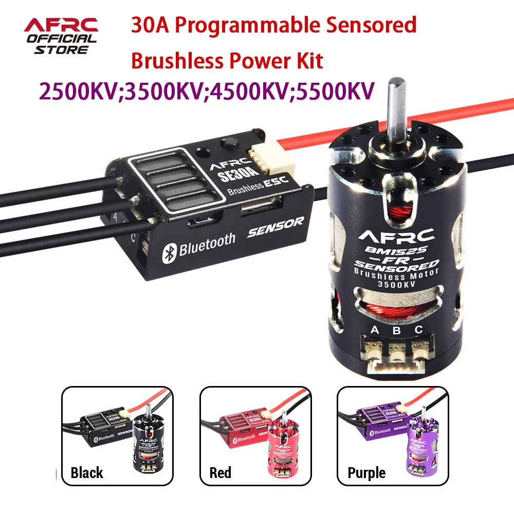 

AFRC 30A Programmable Sensored Brushless Power Kit For GL BM AAT 1/24 1/27 1/28 RC Car Mini Drift Racing DIY Assembly Upgrading