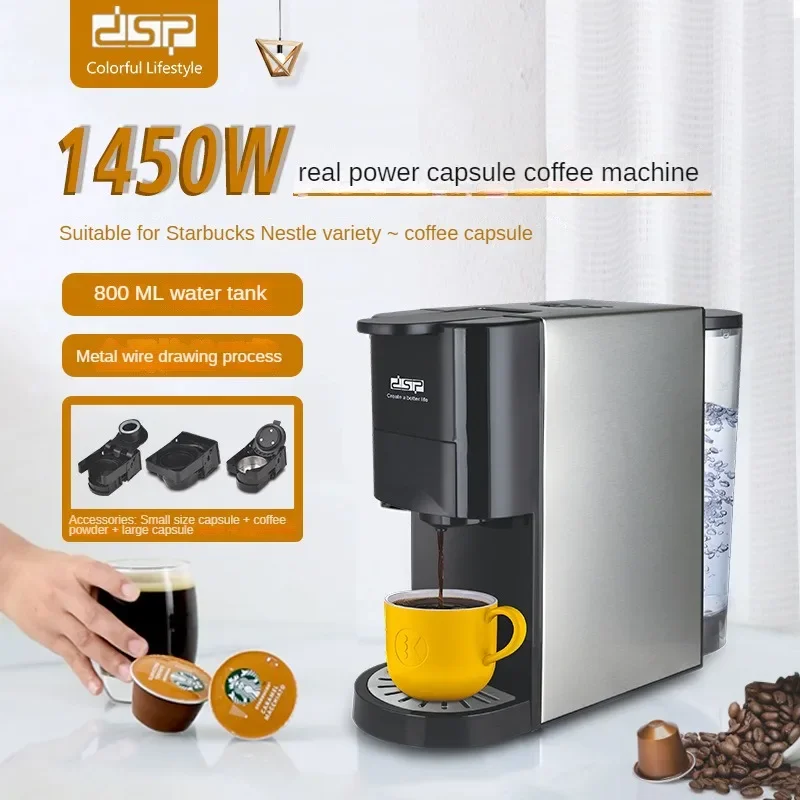 Máquina de café de cápsulas doméstica Simple, cafetera profesional de cápsulas de café, cafetera pequeña multifunción