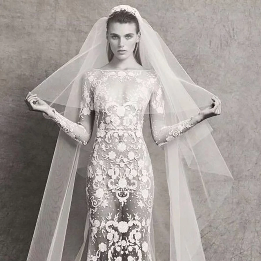 

Новое поступление, белая фата цвета слоновой кости, фата из мягкого тюля, соборная свадебная фата, свадебные аксессуары для невесты, Vestidos de novia