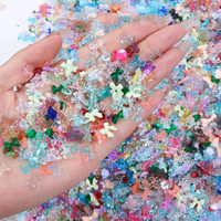 100/50pcs Ice Transparent Jelly Ribbon Bowknot Nail Art Decor 3D Resin Bow Nail Charms Kawaii Colorful Fairy Bowknot Nail Parts