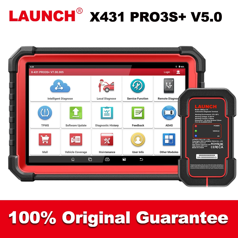 LAUNCH X431 PRO3S+V5.0 Smart Scan Tool, unterstützt Topologiediagramm, CANFD FCA Autoauth, Vollsystem-Diagnosetools mit 37+ Reset-Funktionen, ECU-Codierung, bidirektionale Steuerung, Auto-VIN-Scan,