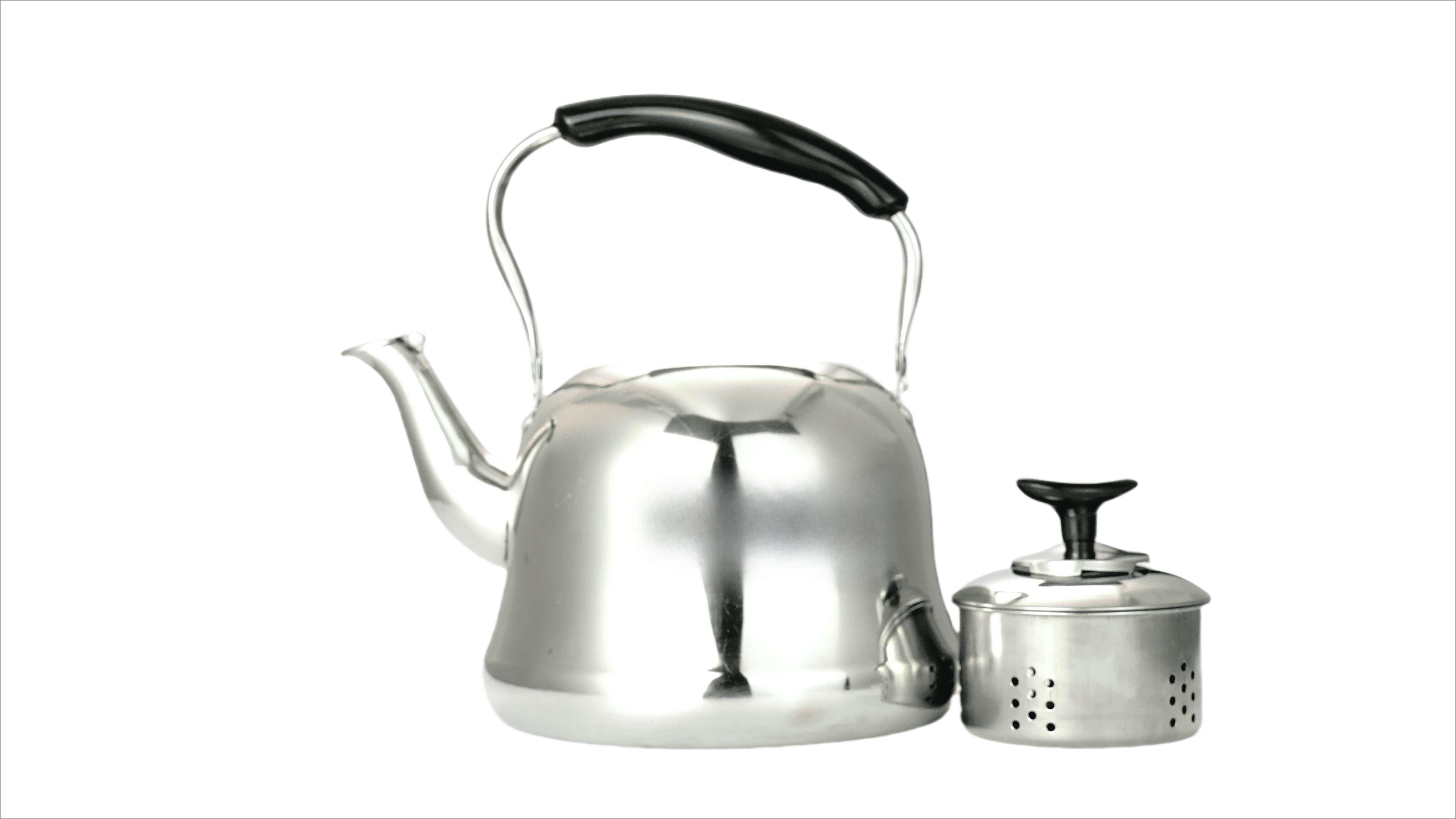 Stainless steel classic whistle kettle with filter multi-specification multi-capacity metal material