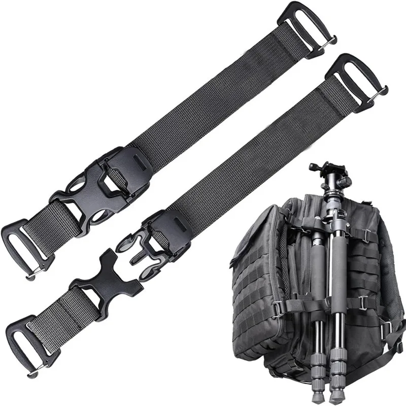 2 Stück Taktische Molle-Rucksackgurte, Verlängerbare Verstellbare Befestigungsgurte, Molle-Pack-Schnallengurte, Outdoor-Rucksack-Zubehör – Detail 2