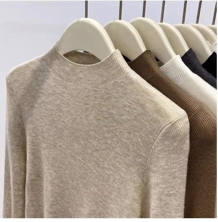 Autumn Winter Turtleneck Sweater Women 2026 Solid Slim Pullover Warm Casual Jumpers Korean Fashion Knitwear Base Layer Tops