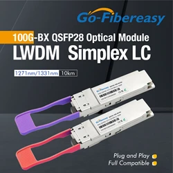 100Gb QSFP28 Transceiver Module BiDi 100Gbase-BX10-U/D Tx1271/Rx1331nm 10km\20km\40km Single LC/UPC PAM4 QSFP Optical Module