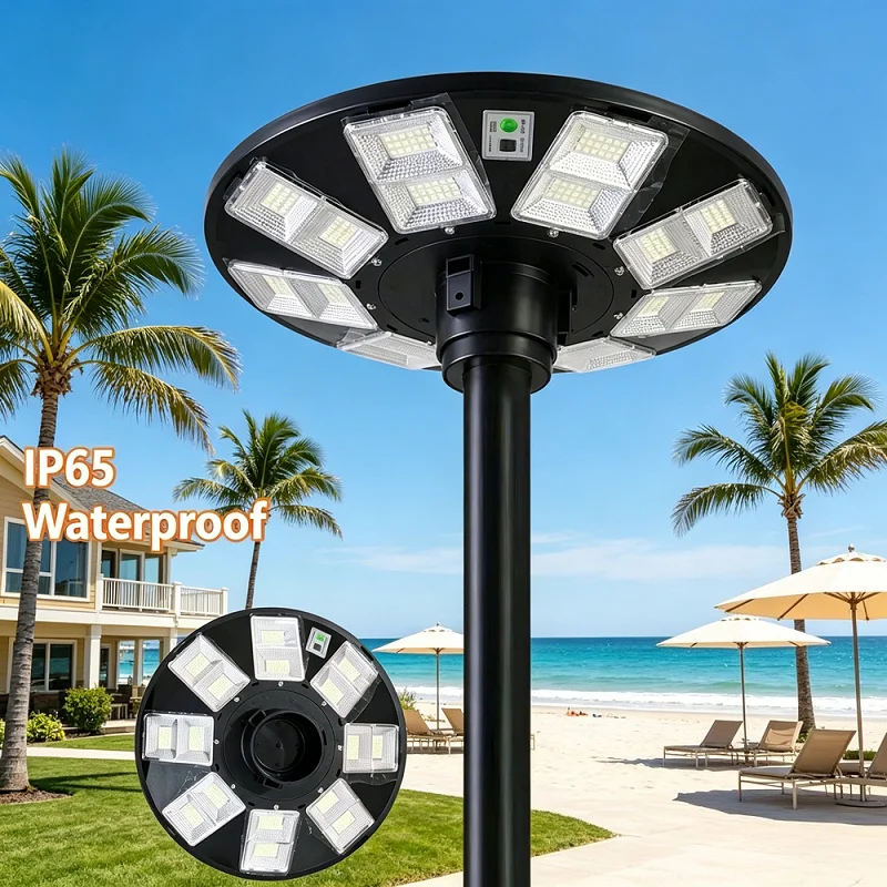 Ultra-Bright Solar Round UFO Street Light Solar Charging Courtyard light Automatic On/Off from Dawn to Dusk With Motion Sensor