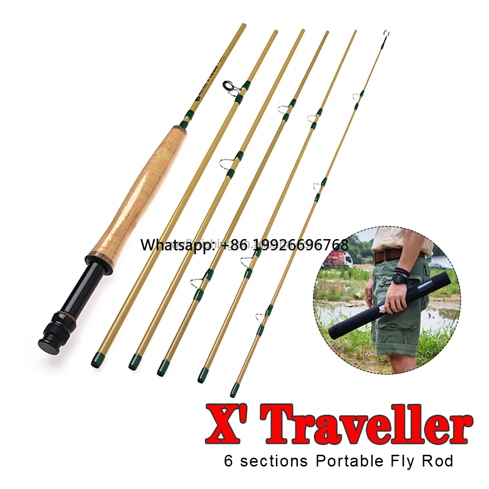 

WIFREO 8ft 4WT Lightweight Carbon Fiber Travel Fly Fishing Rod for Saltwater River Lake Stream Fishing 87g Fast Action Portable