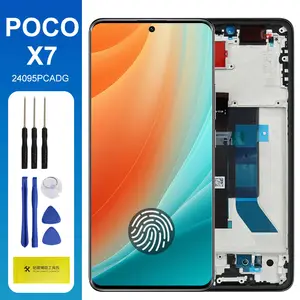 Bilashmart POCO X7 24095PCADG AMOLED Display Screen Replacement Xiaomi POCO X7 LCD Display Digital Touch Screen with Frame Assembly
