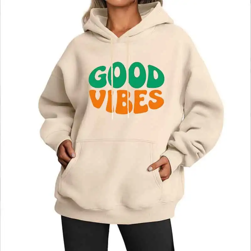 

Уличная готическая толстовка с буквенным принтом для женщин, мягкая повседневная свободная спортивная одежда, женский свитшот, теплая флисовая женская одежда 2025