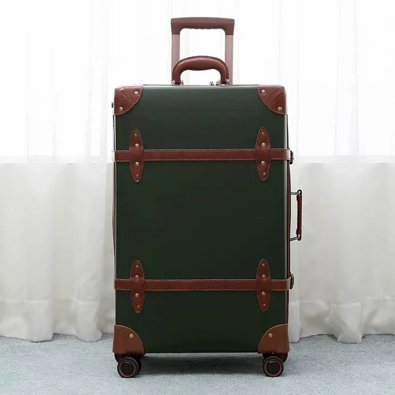 2023 New Retro soild color Travel Bag Rolling Luggage sets 12\