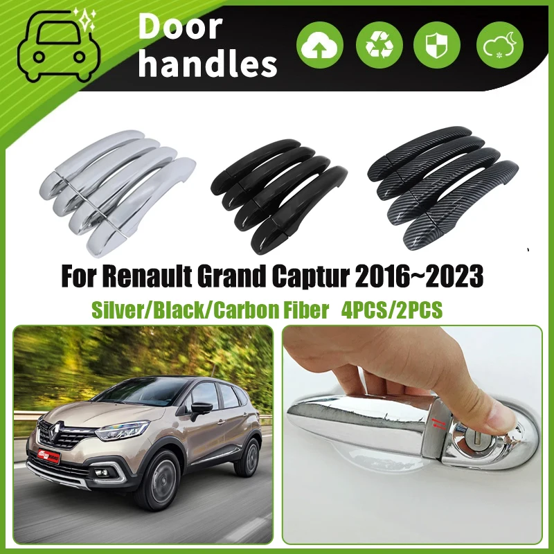 

Car Door Handle Cover For Renault Grand Captur Kaptur HA 2016~2023 Anti-dusty Trim Scratch Protector Decorection Car Accessories