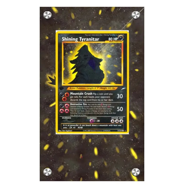 กล่องอะคริลิคสำหรับโชว์การ์ดโปเกมอน รุ่นแรก มิวทู ยาราโดส สำหรับสะสมการ์ดเกม พร้อมช่องใส่ของแบบขยาย