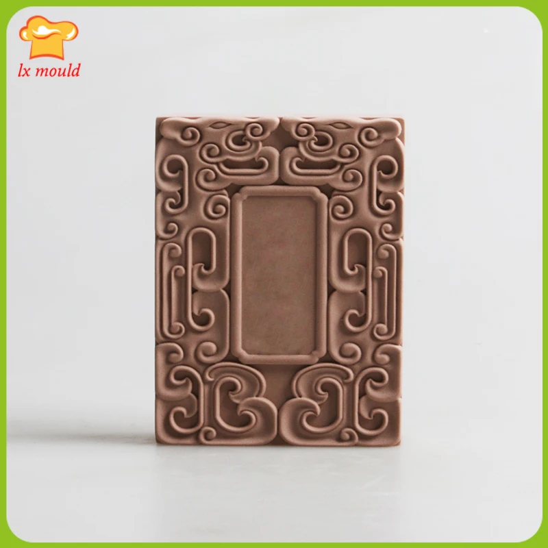

Auspicious Cloud Mould Peace Auspicious Frame Handmade DIY Aromatherapy Wax Tablets Gypsum Soap Candle Silicone Mold