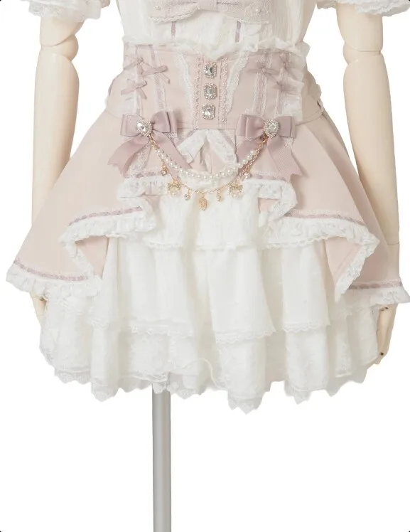 

Cute Cake Skirt Half-length Lace Waist-cinching Production Model High-rise Slimming Girl's Skirt Polyester Fiber A-line Skirt