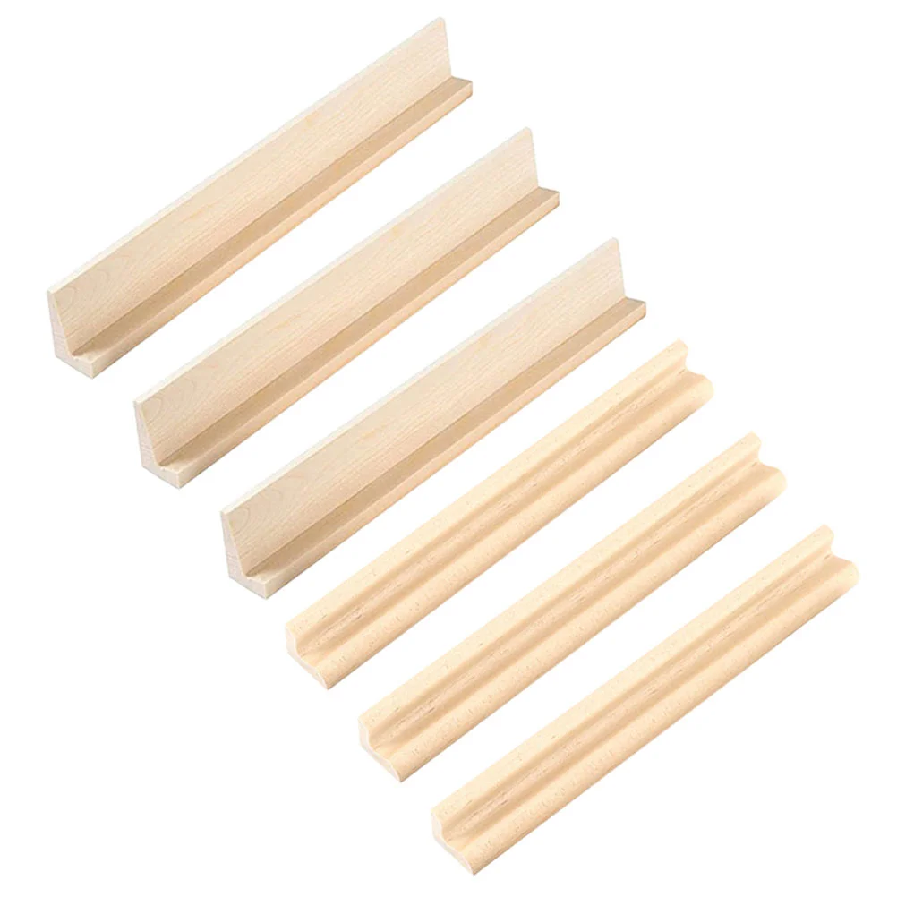 

6 Pcs Domino Stand Wooden Trays Racks Clip Multi-function Bases Holders DIY Accessory