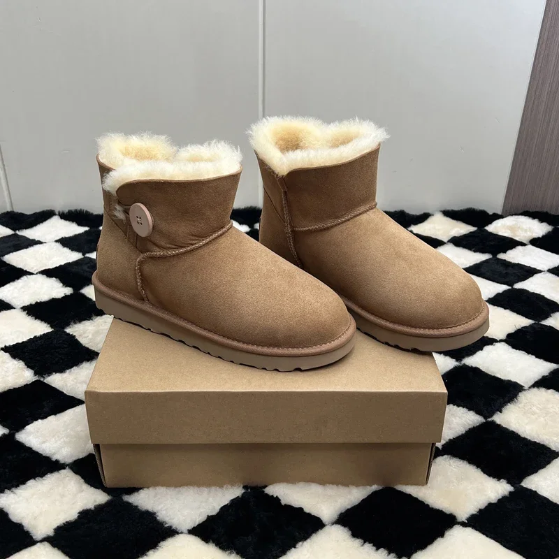 

New 2026 Women Winter Snow Boots Thick Bottom Fur Upper Warm Comfortable Fashion Casual Shoes Sizes 35-43