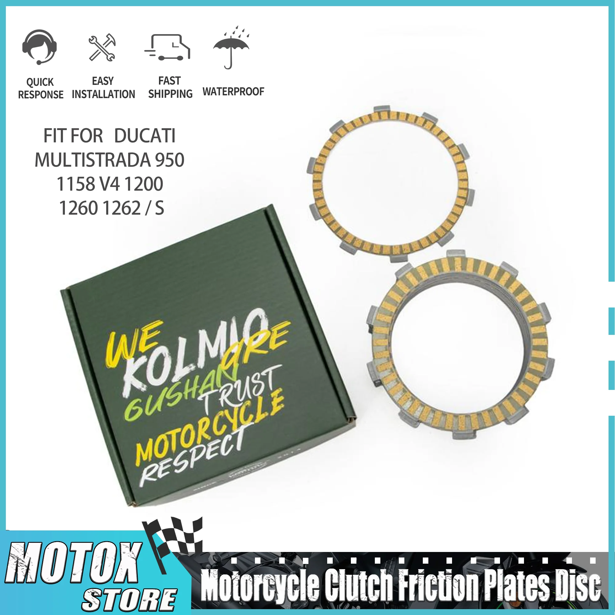 

Fit for Ducati Multistrada 950 1158 V4 1200 1260 1262 / S Motorcycle Clutch Friction Plates Disc