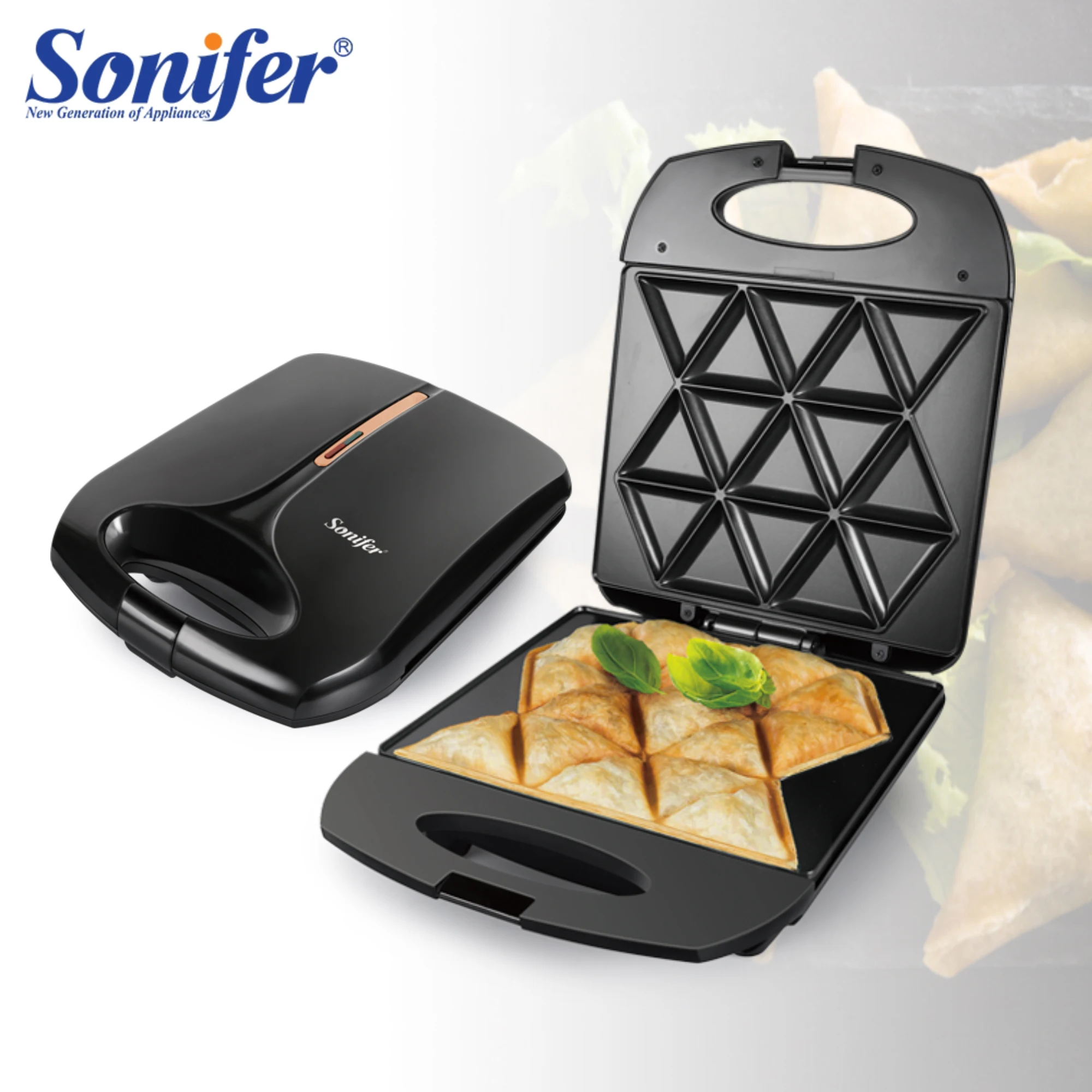 

1400W Sandwiches Maker Electric Waffles Machine Cooking Appliances Bread Machine Cake Breakfast Waffle Pot Baking Pan Sonifer