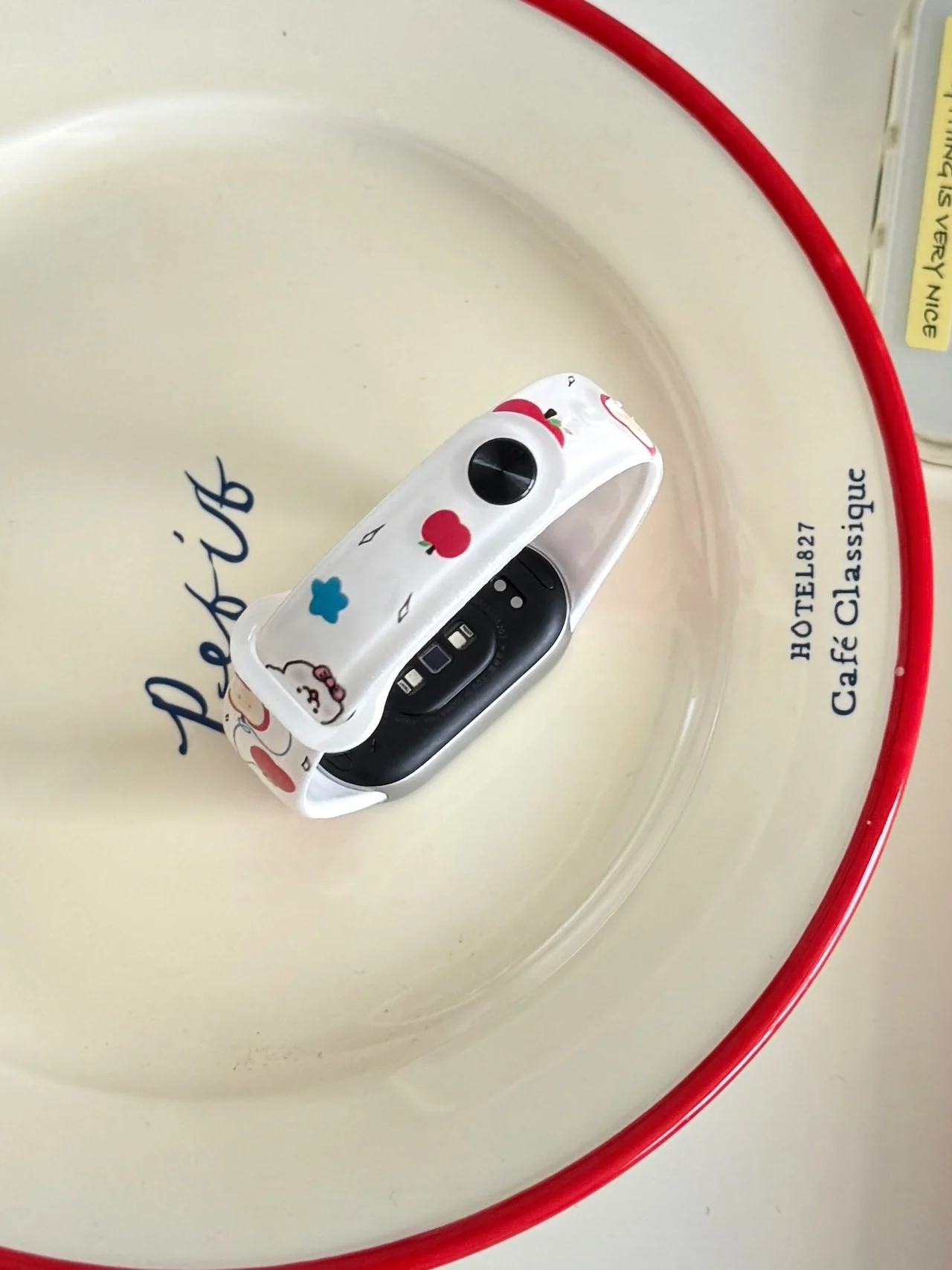 Cute Red Apple Puppy Print TPU Strap For Xiaomi Band 8 9 10 Transparent One-piece Soft 3 Colors Casual Smart Wrist Accessory