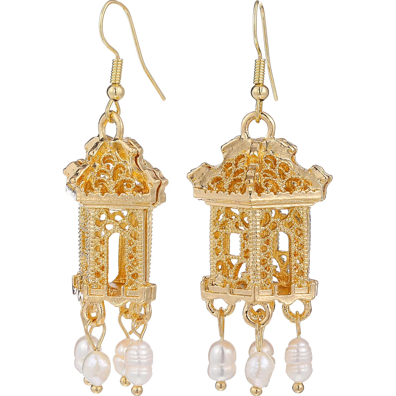 

1 Pair Golden Tassel Earrings Romantic Drop Dangle For Women Fashion Jewelry Stylish Ear Danglers Party Banquet Daily Wear