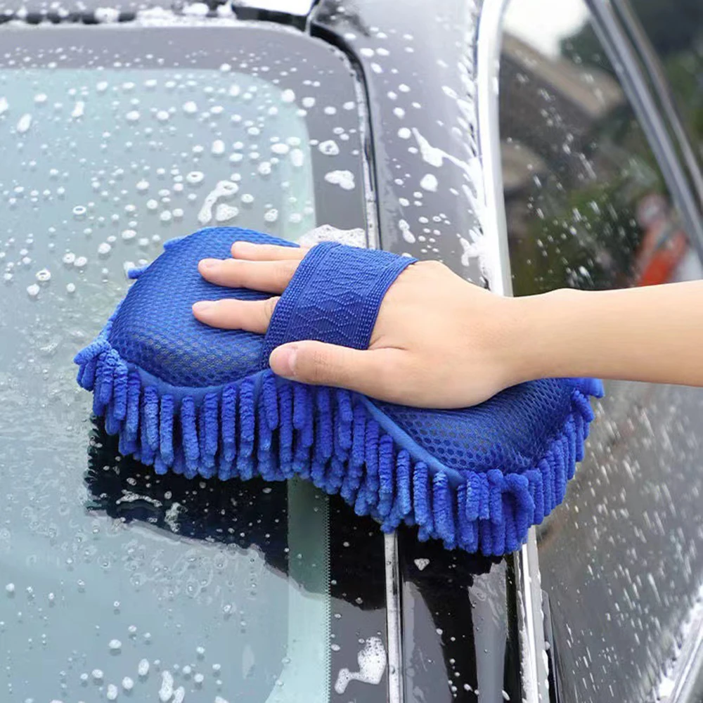 Car Wash Sponge Wipe Large Chenille Sponge Blocks Car Beauty Products Care Washing Brush Pad Cleaning Tool Accessories